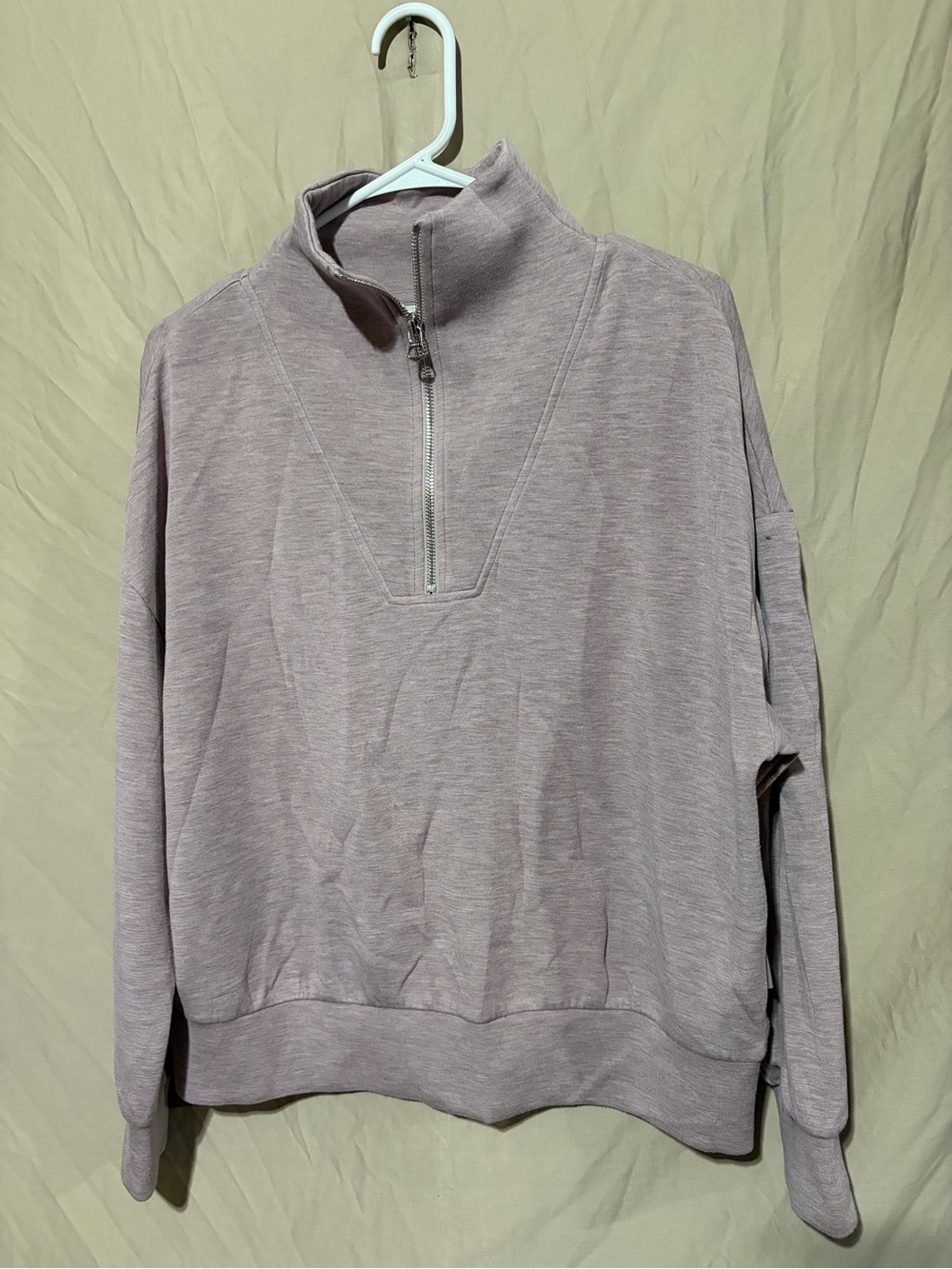 Varley Hawley Lavender Mark Half-Zip Pullover Sweatshirt sz S